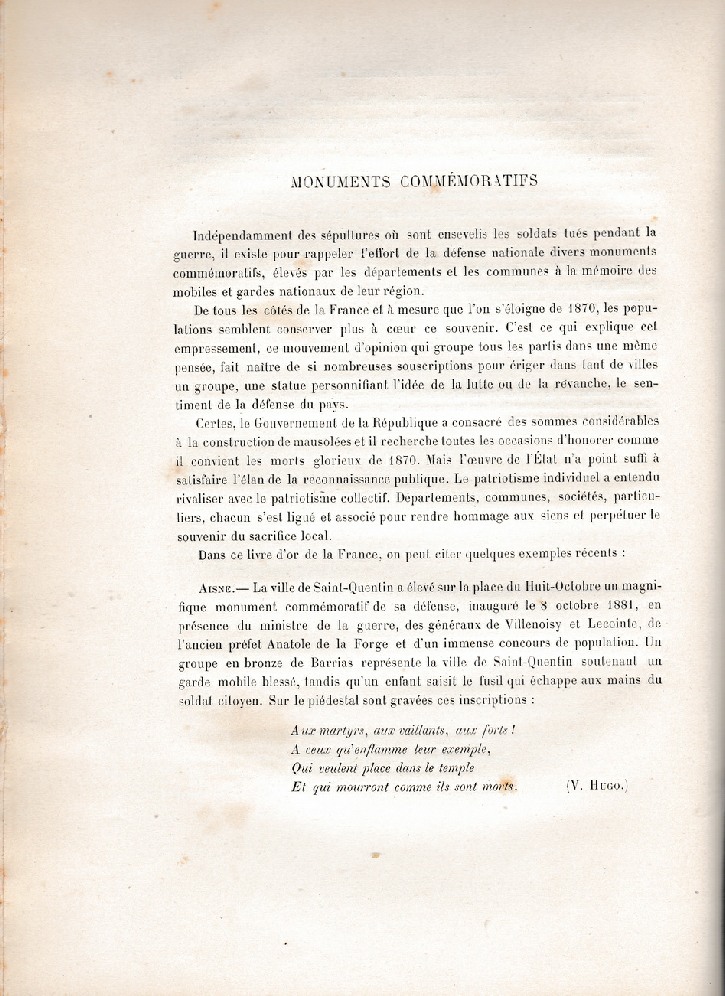 les morts pour la patrie